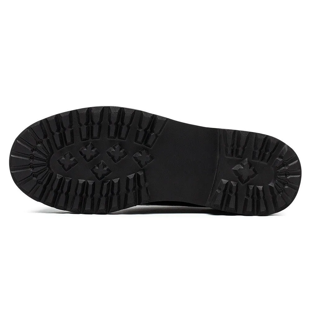 8 CM/3.15 Inches CMR CHAMARIPA Black Calfskin Business Height Increasing Casual Shoes