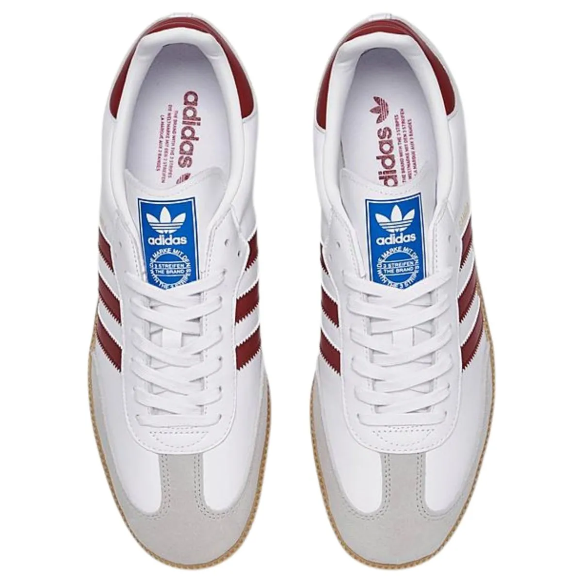 Adidas Men's Samba OG White/Collegiate Burgundy/Gum