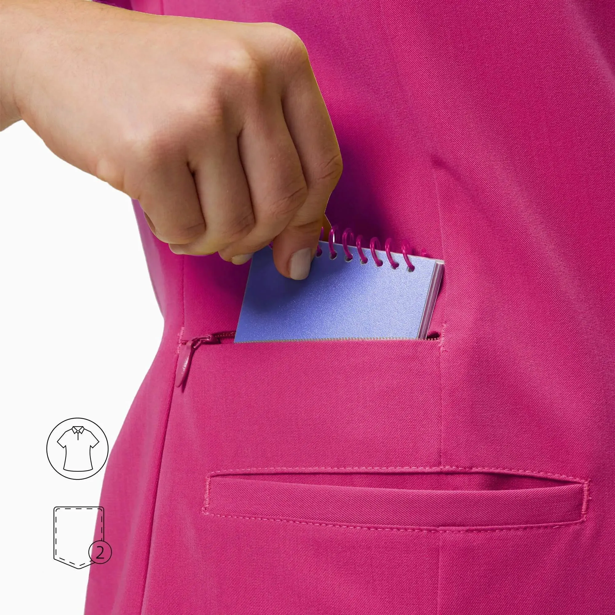 Agile Collared Scrub Top