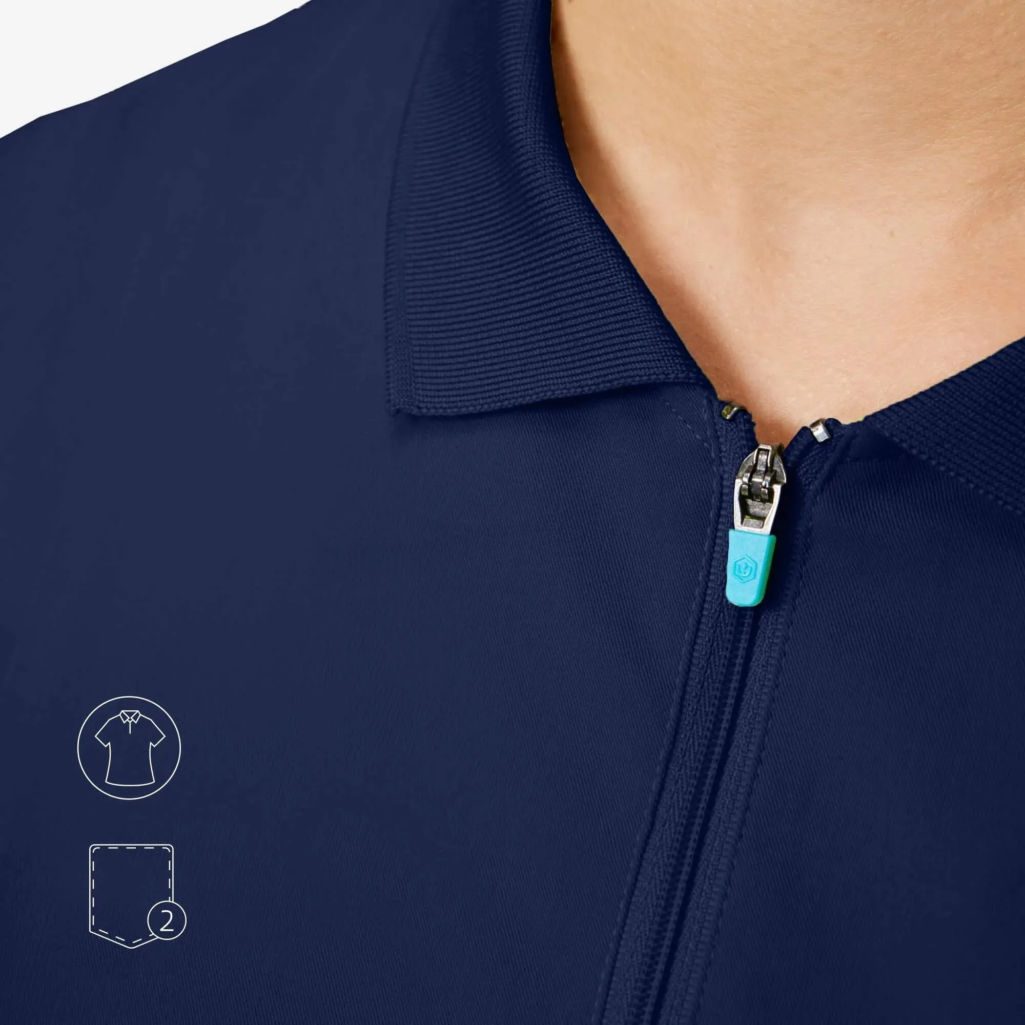 Agile Collared Scrub Top