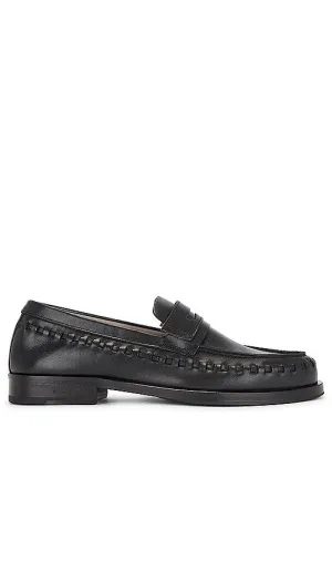 ALLSAINTS Sammy Black Leather Loafer in Black