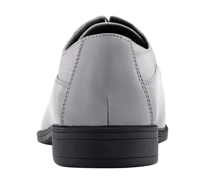 American Brand 179 Grey Men’s Patent Leather Derby Shoes