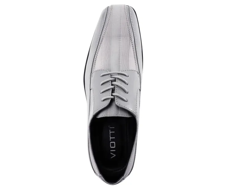 American Brand 179 Grey Men’s Patent Leather Derby Shoes