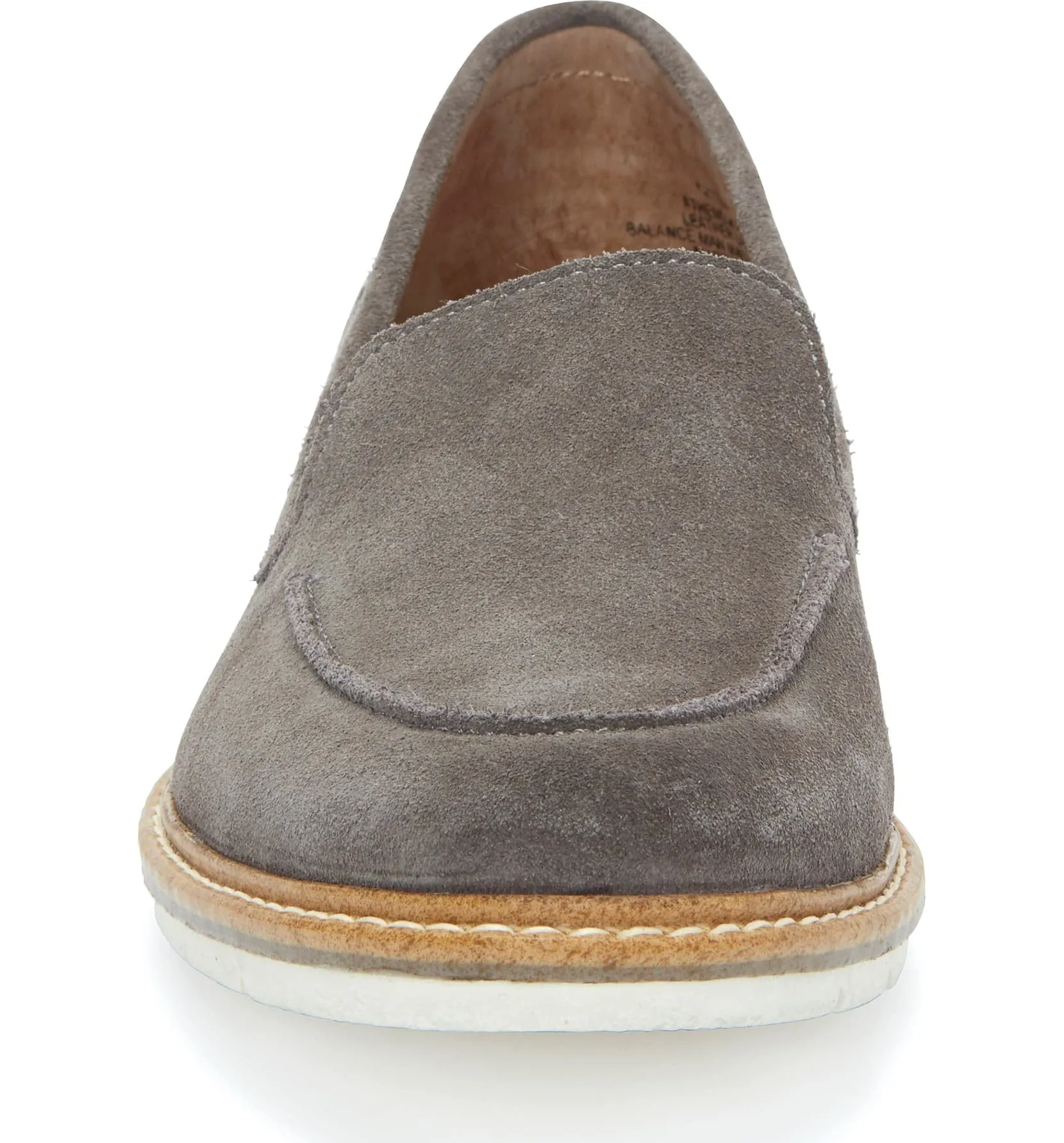 Athens Grey Suede Wedge Loafer Adam Tucker