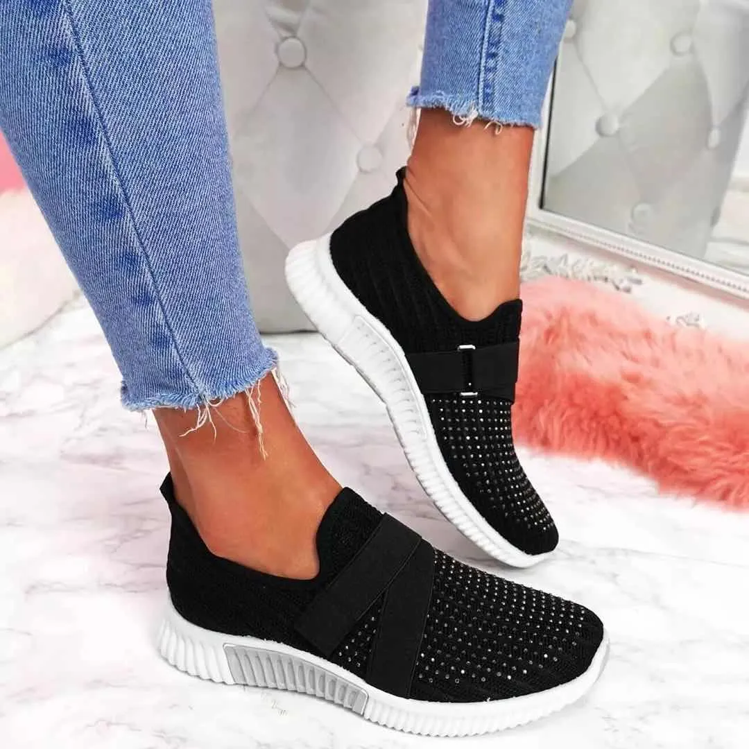 Avery Sneakers - Breathable And Light Crystal Sneakers