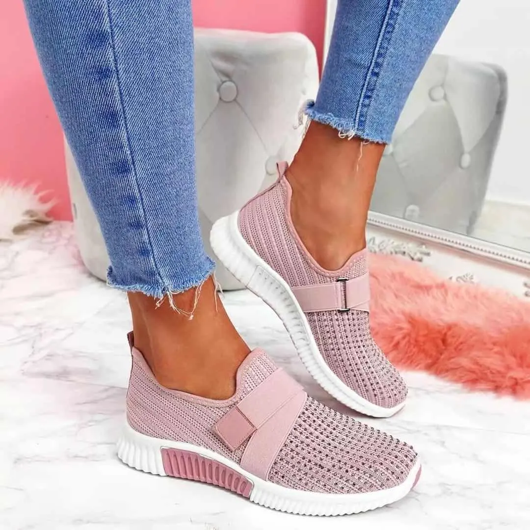 Avery Sneakers - Breathable And Light Crystal Sneakers
