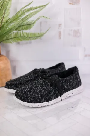 Black & Grey Lightweight Sneakers W/ Sherpa Lining FINAL SALE