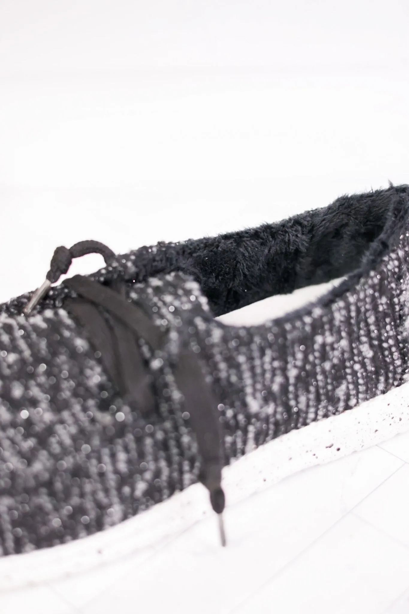 Black & Grey Lightweight Sneakers W/ Sherpa Lining FINAL SALE