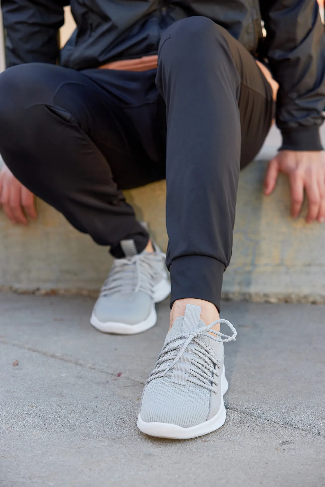CALTO - Q134 - 2.4 Inches Taller (Light Gray/White Sole) - Ultra Lightweight Sneakers