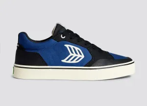 Cariuma Vallely Skate Black Suede Mystery Blue Cordura