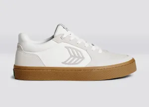 Cariuma Vallely Skate Gum Vintage White Suede