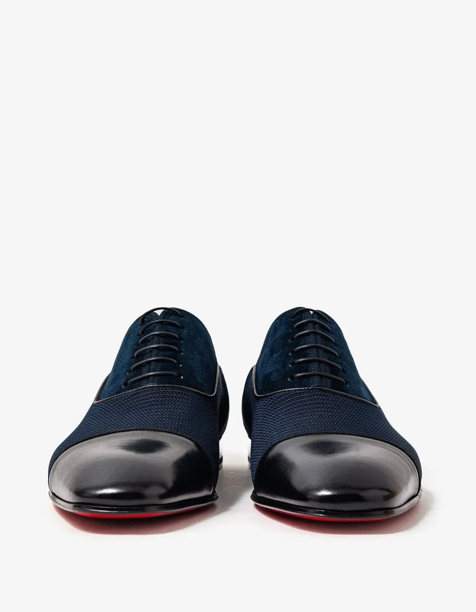 Christian Louboutin Blue & Black Greggo Orlato Flat Oxford Shoes