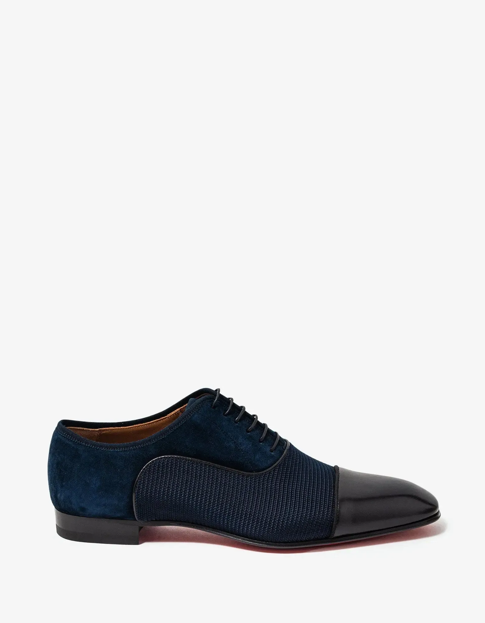 Christian Louboutin Blue & Black Greggo Orlato Flat Oxford Shoes