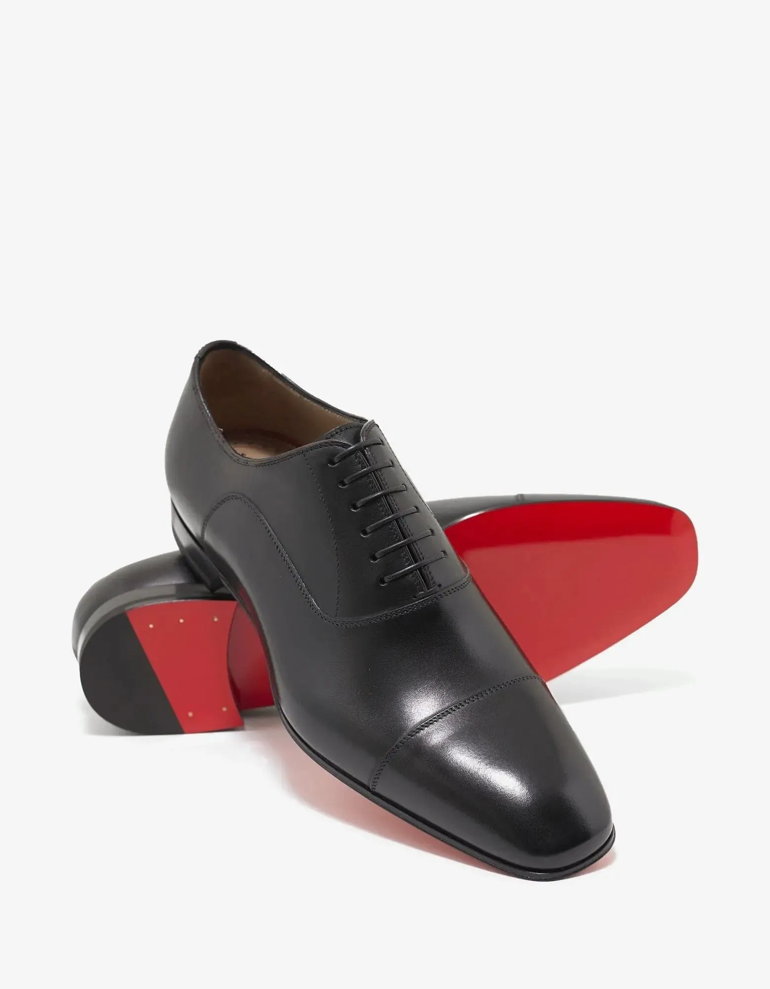 Christian Louboutin Greggo Black Leather Oxford Shoes