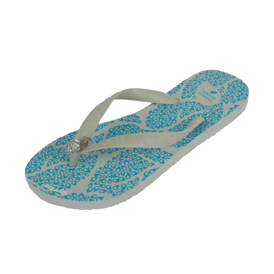 Crystal Pendant Flip Flops