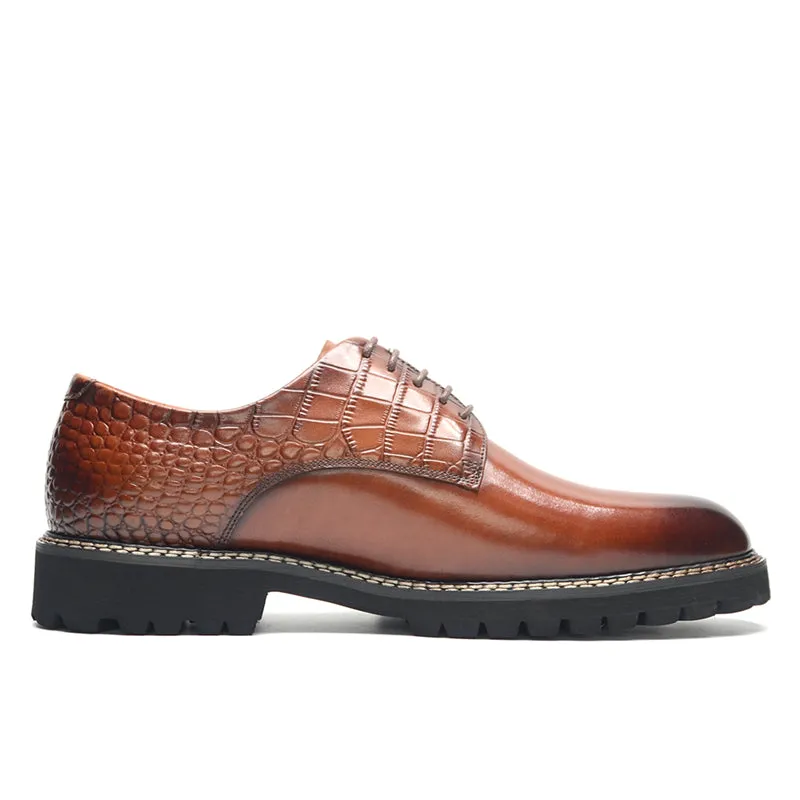 Ebonique Lace-Up Brogue Refinement