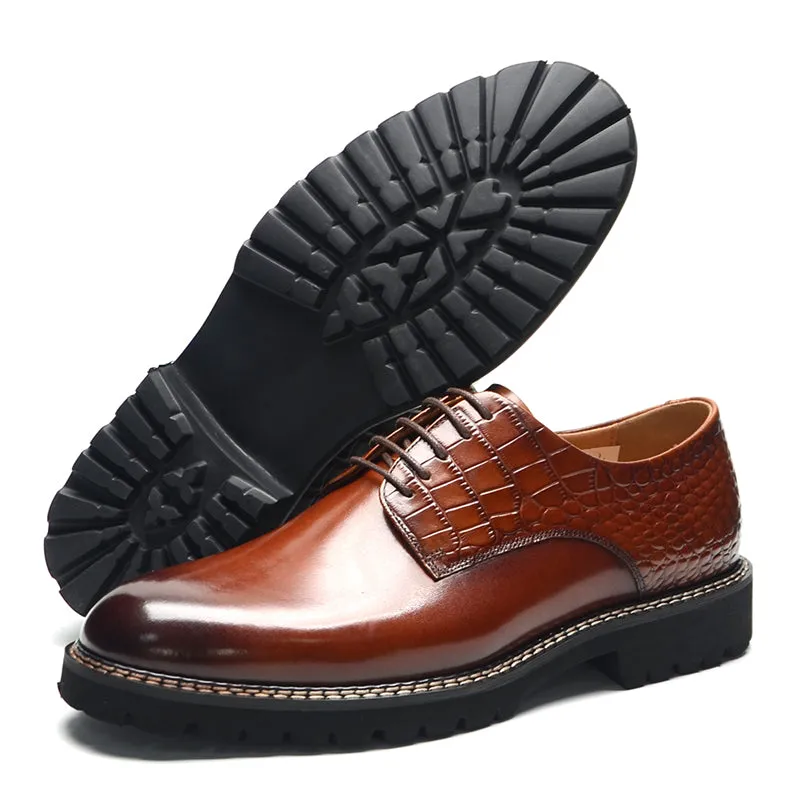 Ebonique Lace-Up Brogue Refinement