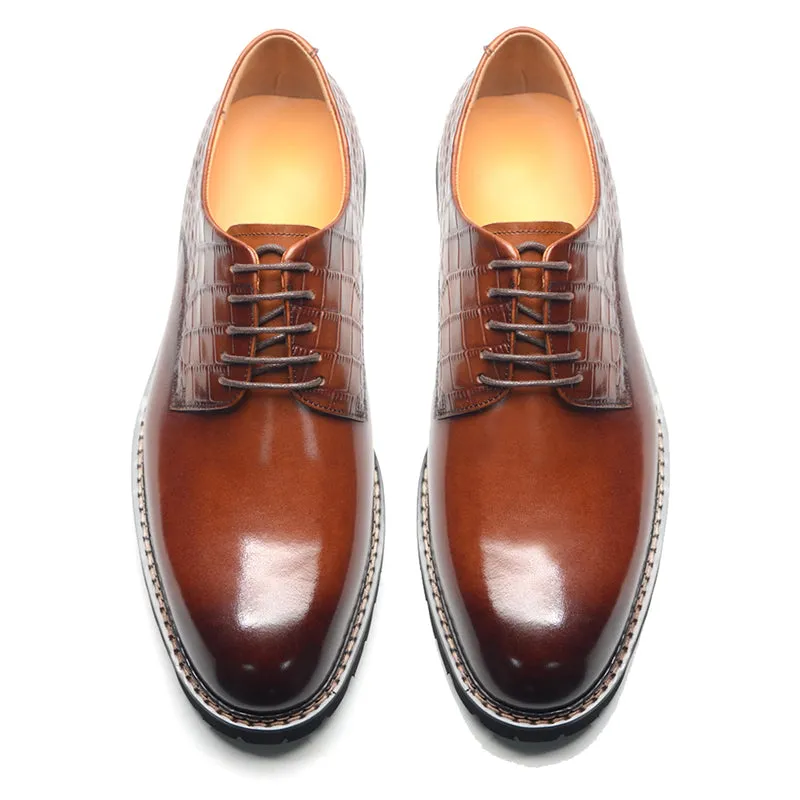Ebonique Lace-Up Brogue Refinement