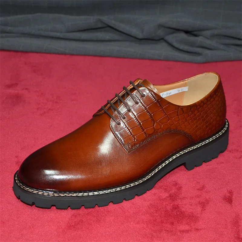 Ebonique Lace-Up Brogue Refinement