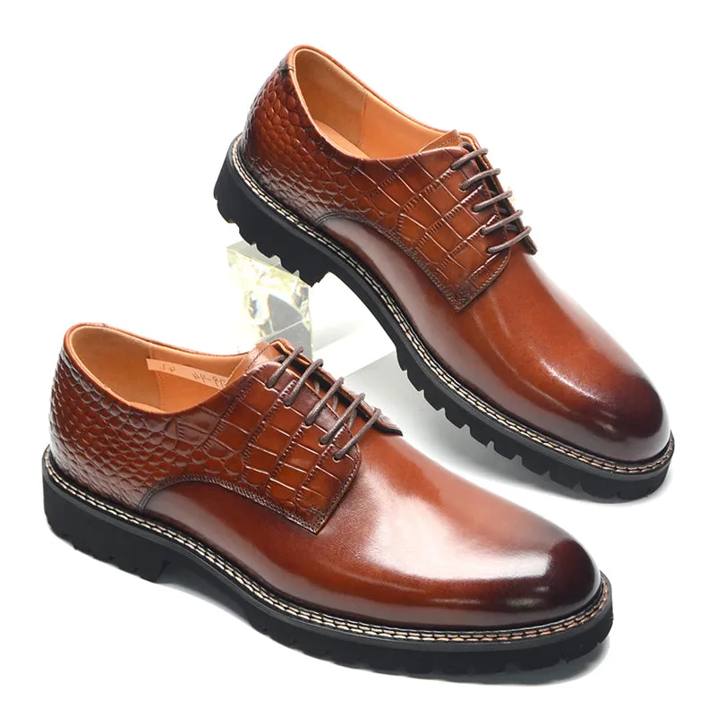 Ebonique Lace-Up Brogue Refinement