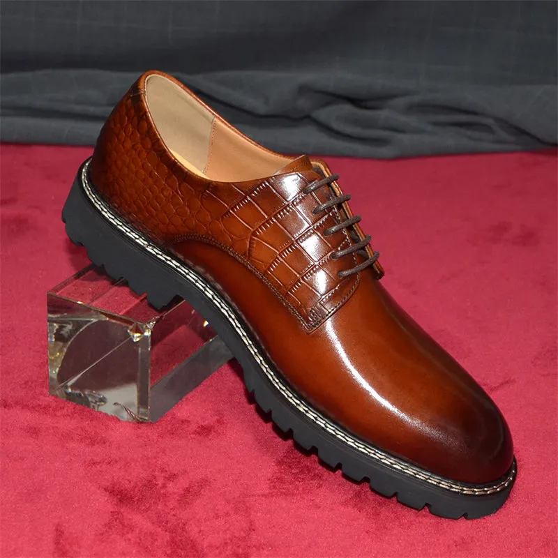 Ebonique Lace-Up Brogue Refinement