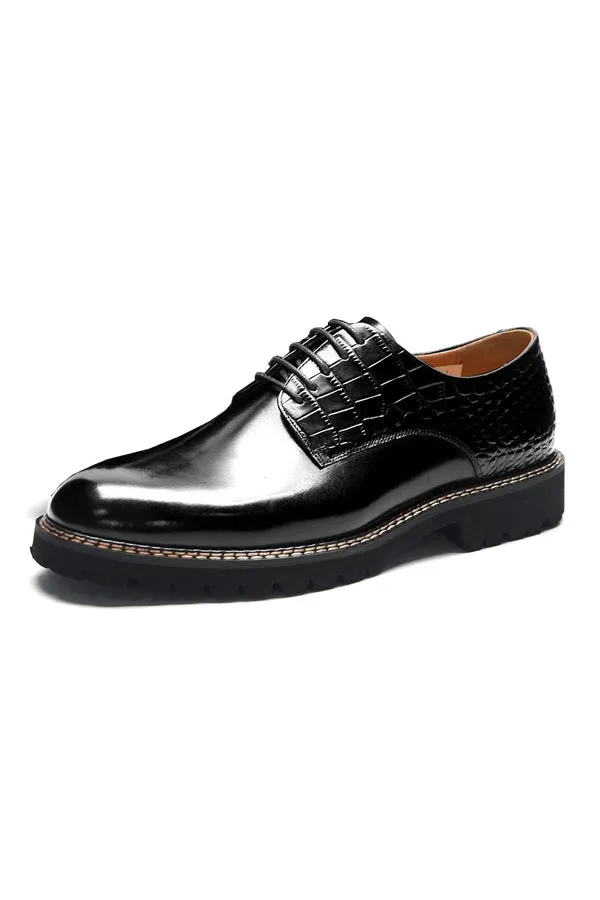 Ebonique Lace-Up Brogue Refinement