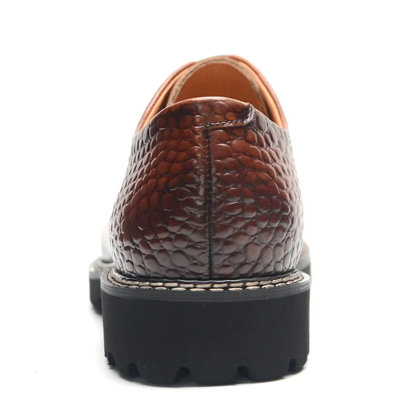 Ebonique Lace-Up Brogue Refinement
