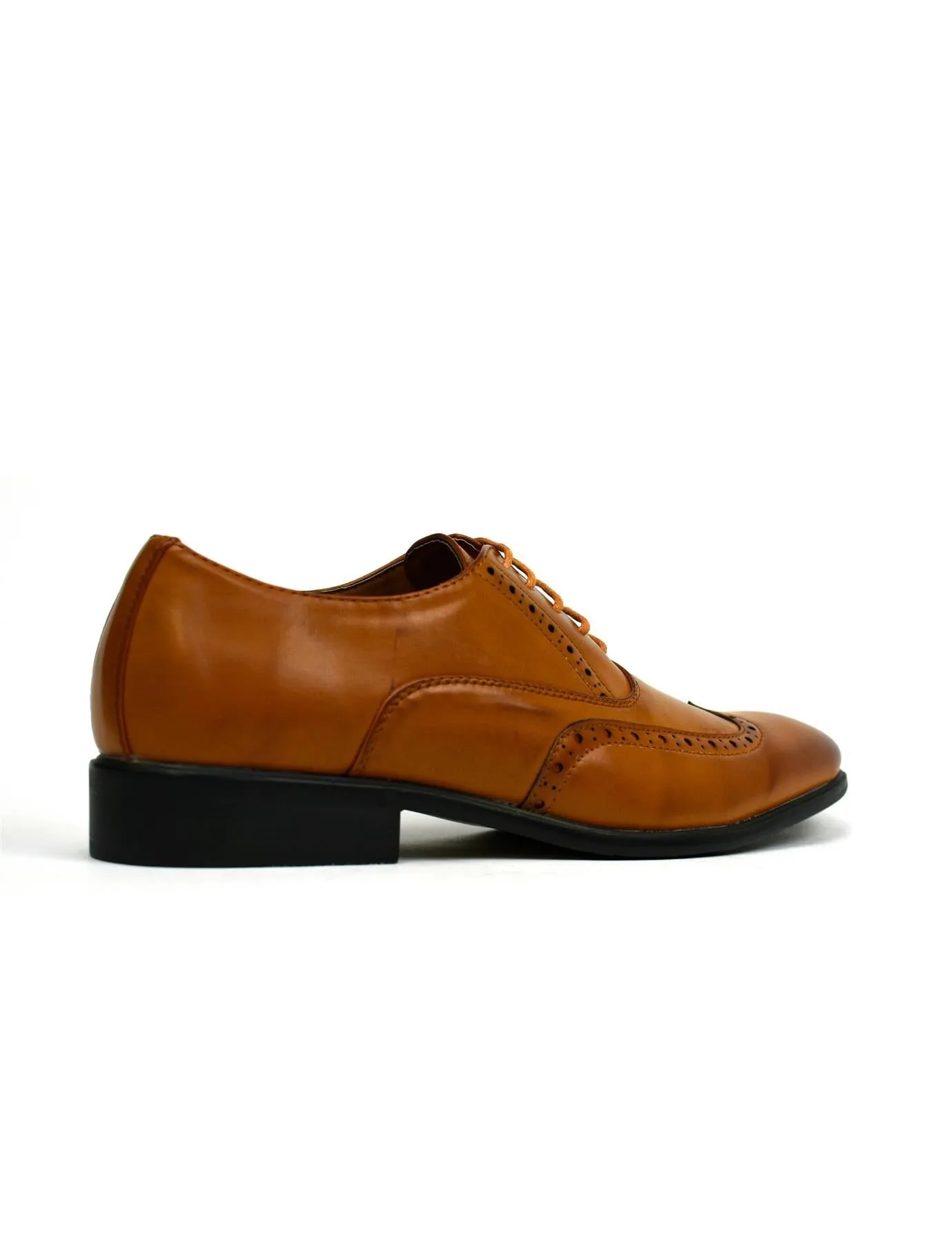 (Free Shipping) Men Classic Brogue Tan Business Casual Shoes