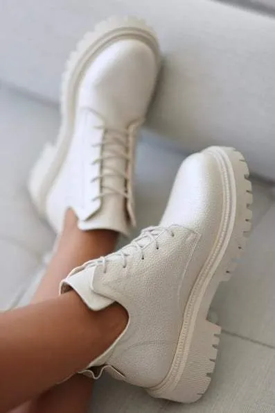 Genuine Leather Thick-soled Non-slip Flat Boots