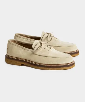 Jacques Solovire Oliver Laceup Derby in Latte Suede