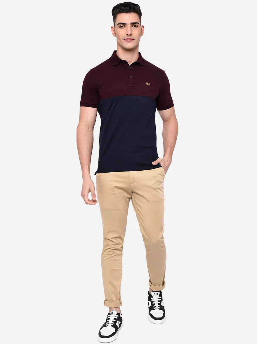 Khaki Solid Neo Fit Casual Trouser | Greenfibre