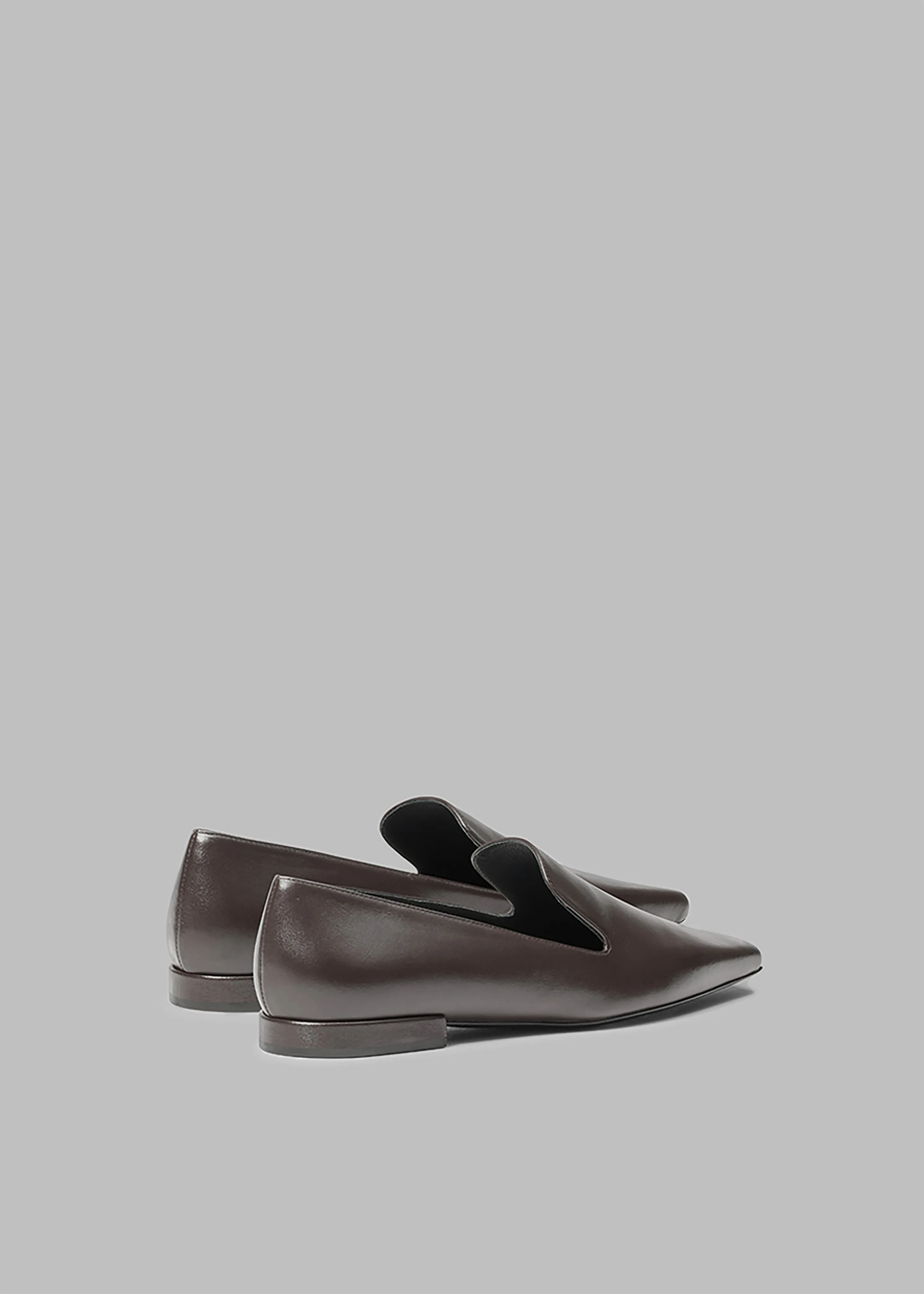 Loulou Studio Carole Leather Loafers - Choco