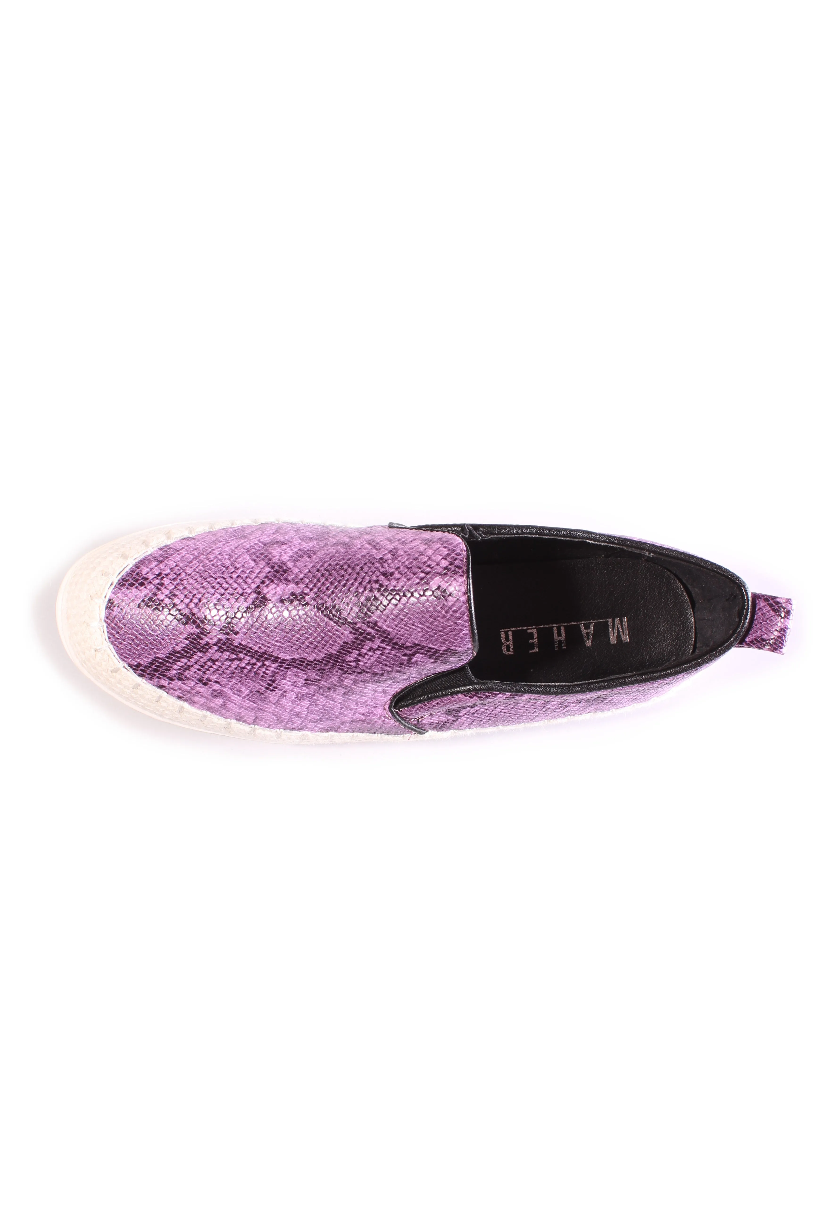 MAHER - Purple snakeskin print loafers! 8.5