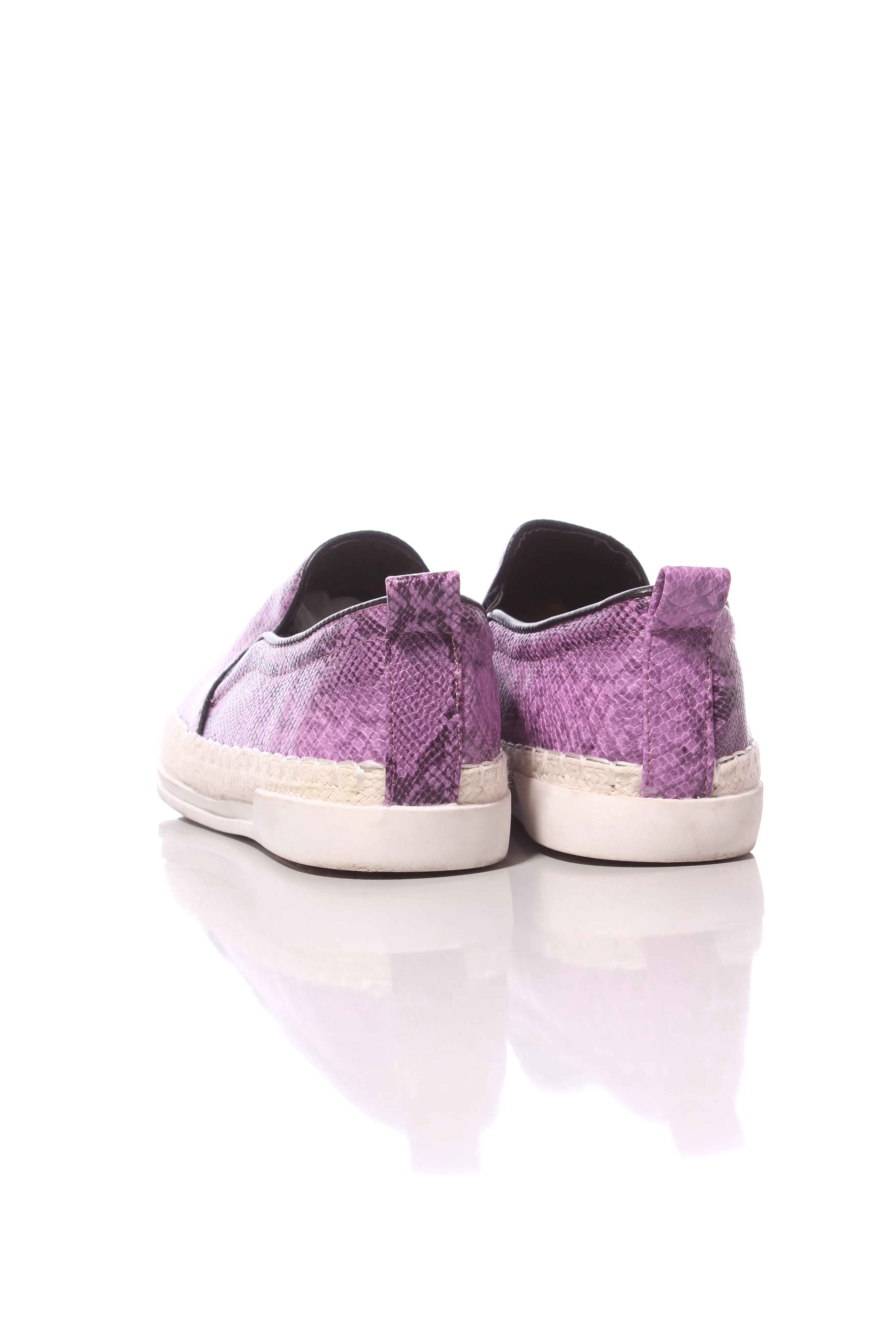 MAHER - Purple snakeskin print loafers! 8.5