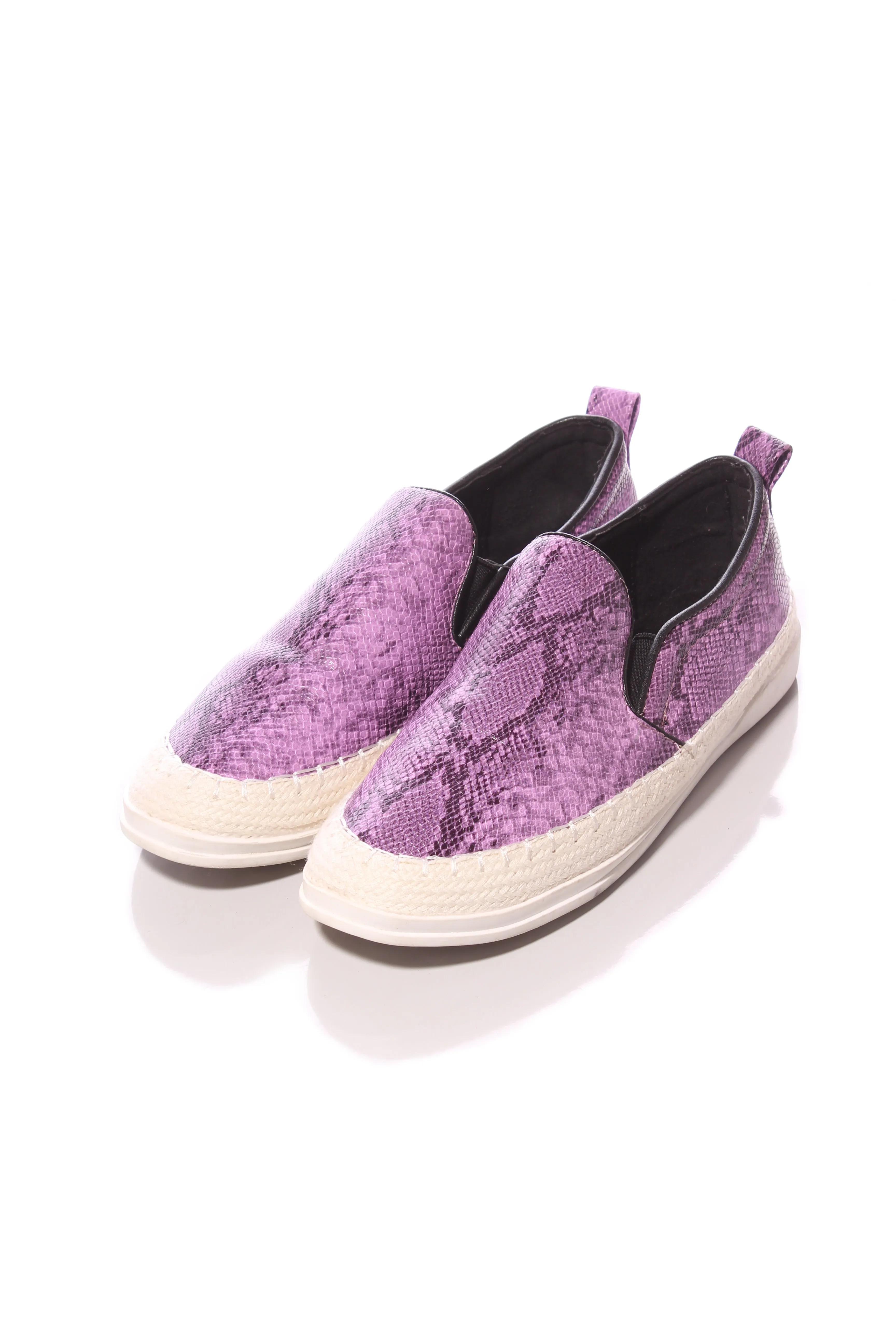 MAHER - Purple snakeskin print loafers! 8.5