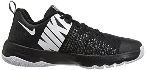 Nike Boys' Team Hustle Quick (GS) Basketball Shoe, Black/White, 5 M US Big Kid