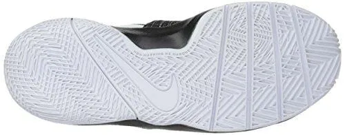 Nike Boys' Team Hustle Quick (GS) Basketball Shoe, Black/White, 5 M US Big Kid