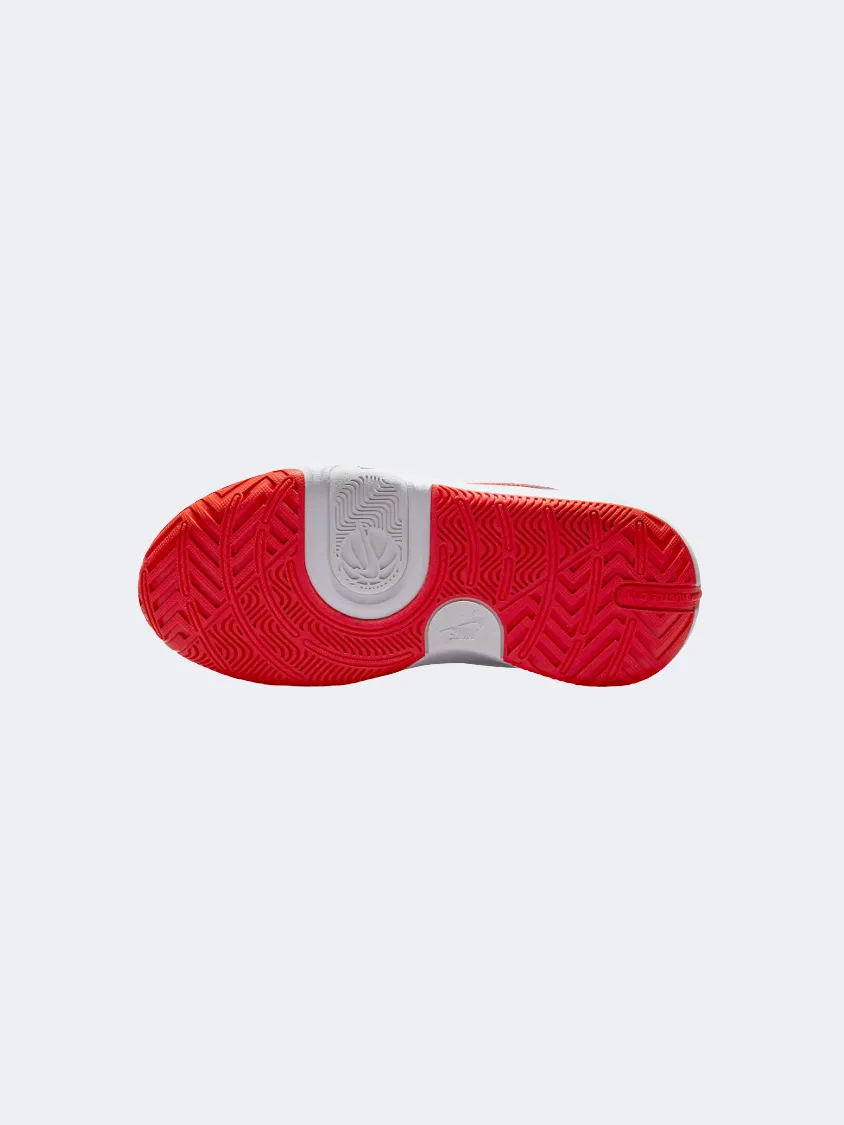 Nike Team Hustle D11 Gs-Boys Basketball Shoes Summit White/Red