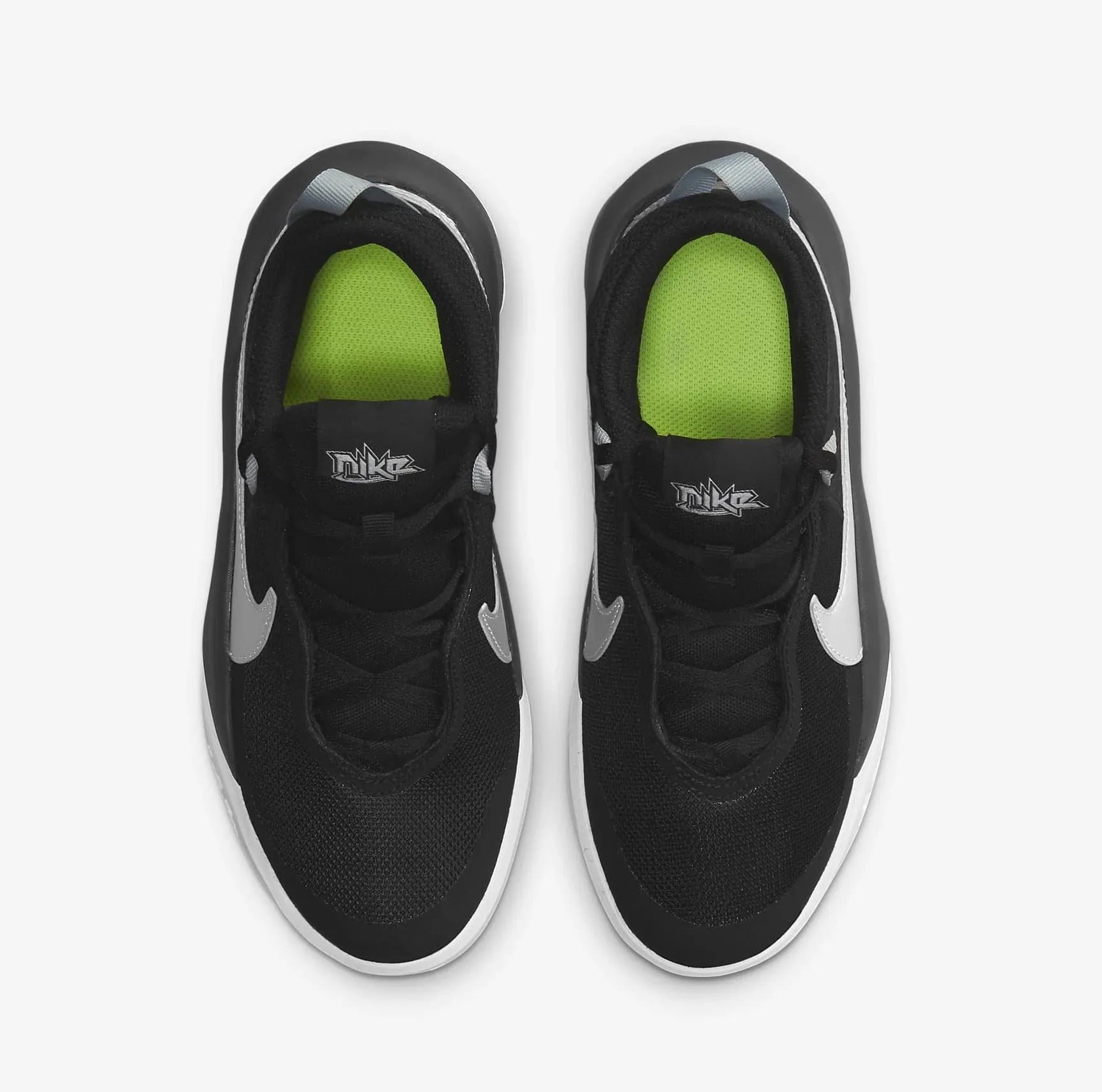 NIKE YOUTH TEAM HUSTLE 10 (GS) - BLACK/METALLIC SILVER VOLT
