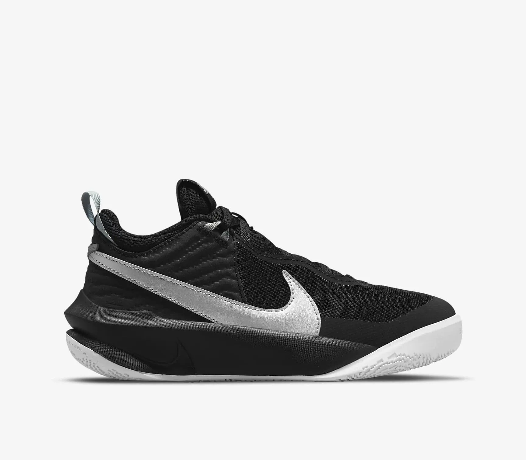 NIKE YOUTH TEAM HUSTLE 10 (GS) - BLACK/METALLIC SILVER VOLT