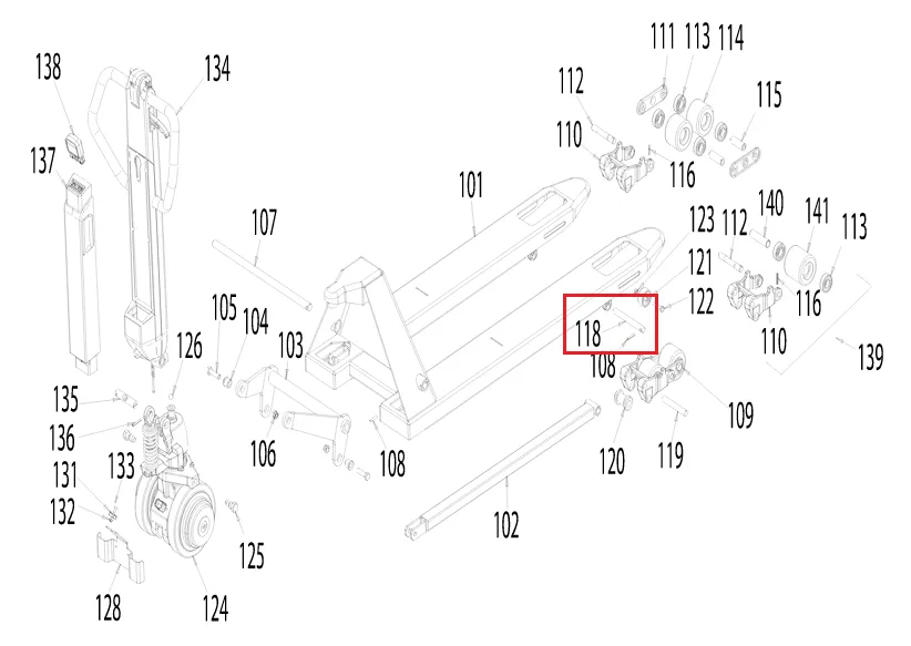 Pramac Lifter AGILE 12 Axle 16mm x 150mm S0002205040