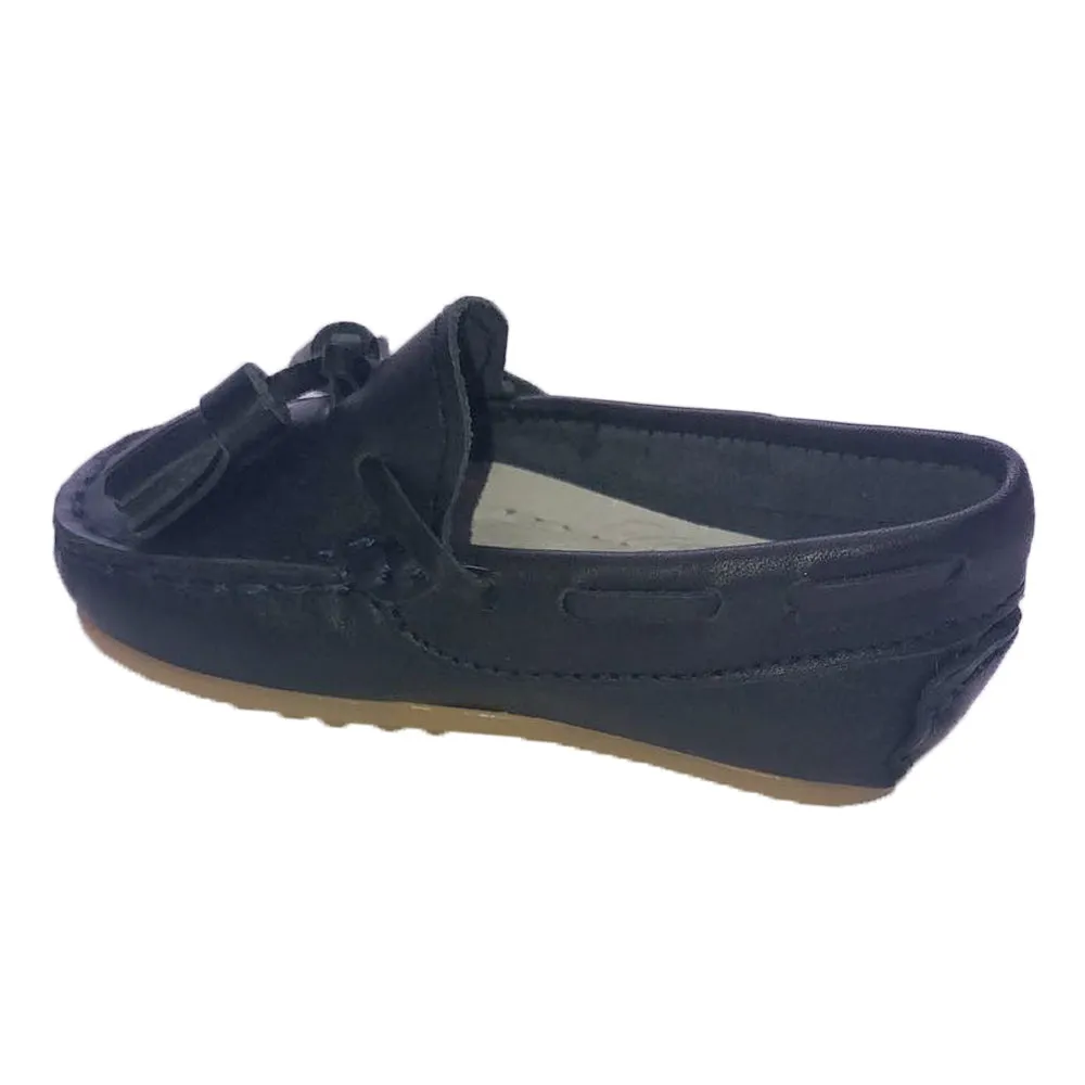 Pretty Originals Leather Tassel Loafer Navy