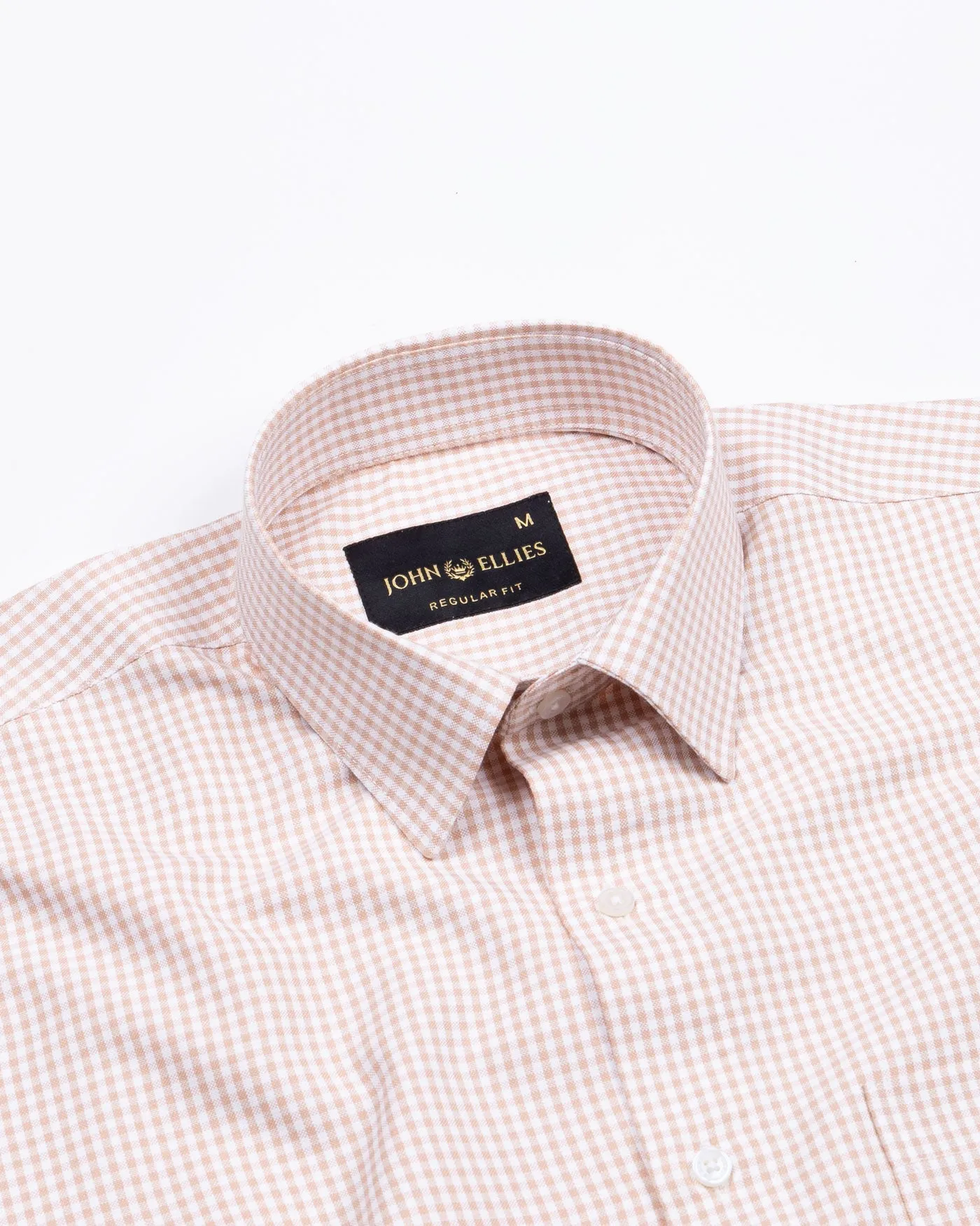 Primus Brown Gingham Oxford Cotton Shirt