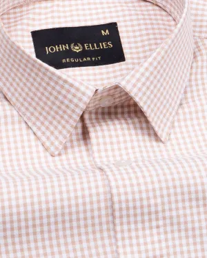 Primus Brown Gingham Oxford Cotton Shirt