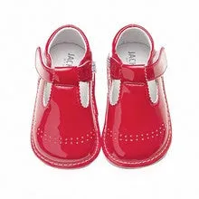 Red Patent T-Bar Shoes