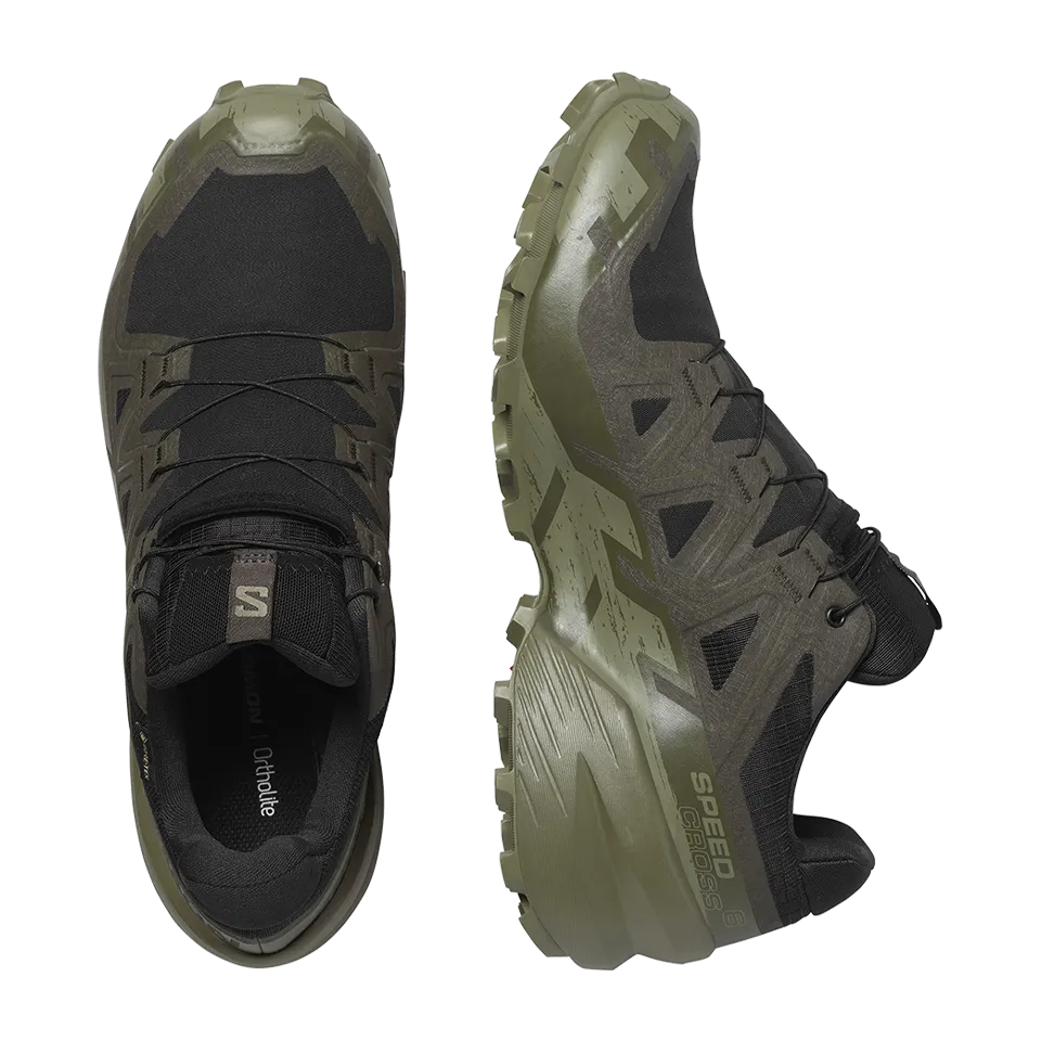 Salomon Men's Speedcross 6 GTX Black/Peat/Deep Lichen Green
