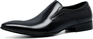 Santimon Men's Loafers Slip on Formal Dress Leather Penny Loafers Comfort Fashion Business Walking Shoes