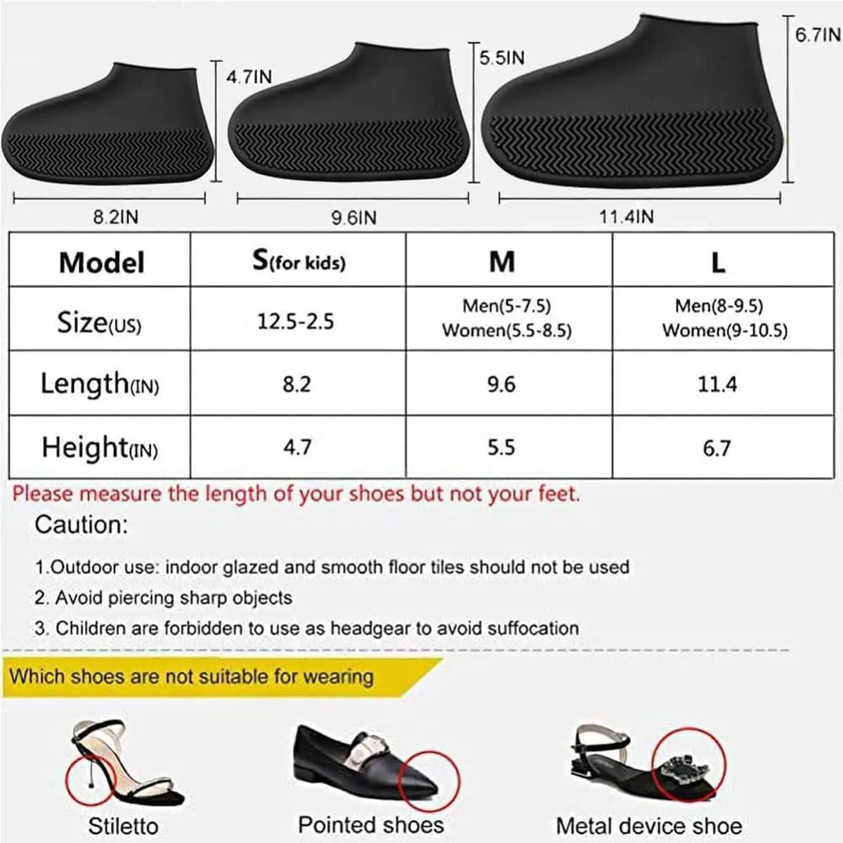 Silicone Reusable Anti-skid Monsoon Shoe Cover