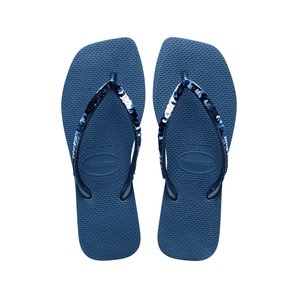 Slim Square Magic Sequin Flip Flops
