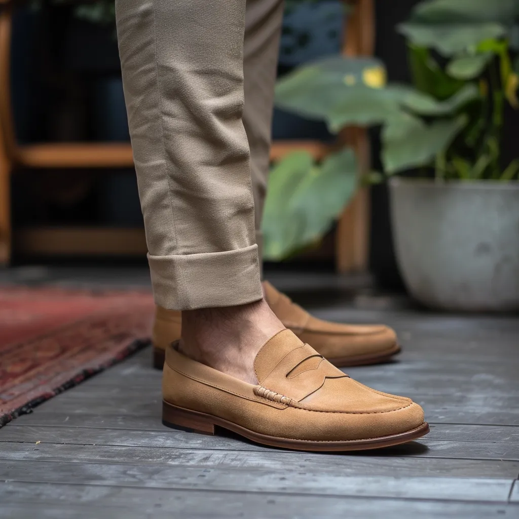 Tan Nubuck Leather Giuseppe Loafer